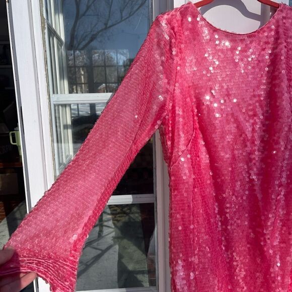 Anthropologie Sequin Drape Back Dress NWT - Picture 11 of 14
